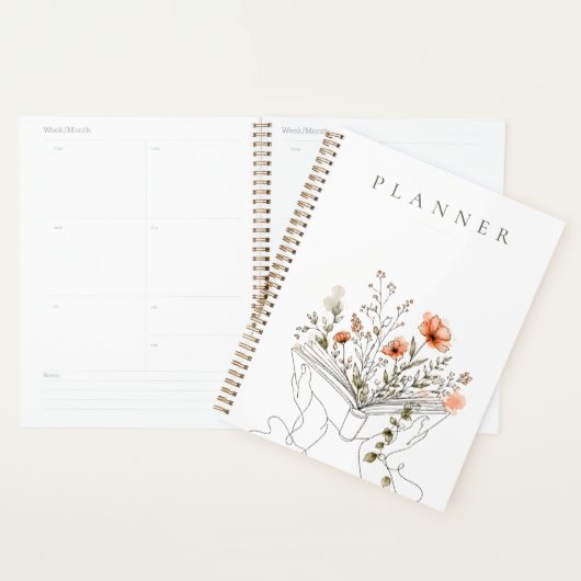 Blühendes Buch Botanische Linienkunst Planer (Anzeige)