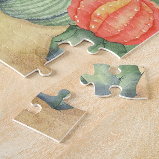 Blühendes Cacti-Grenzmuster Puzzle (Seite)