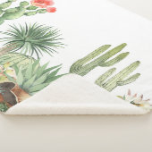 Blühendes Cacti-Grenzmuster Sherpadecke (3/4)