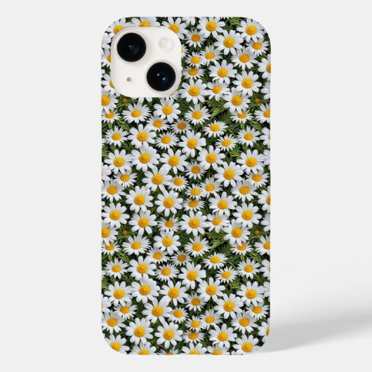 Blühendes Camomiles-Floral Muster 2 - iPhone Case (Rückseite)