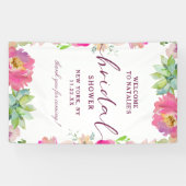 Blühendes Chic Blush Brautparty Willkommen Banner (Horizontal)