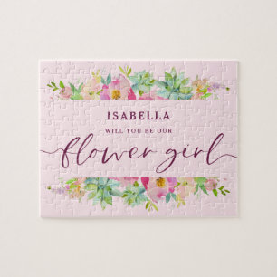 Blühendes Chic Florales Antrag für unsere Blumenmä Puzzle