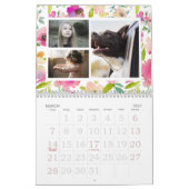 Blühendes Chic Pink Blumenmuster Foto Kalender (Mär 2027)