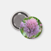 Blühendes Chives Magnet (Vorderseite/Rückseite)