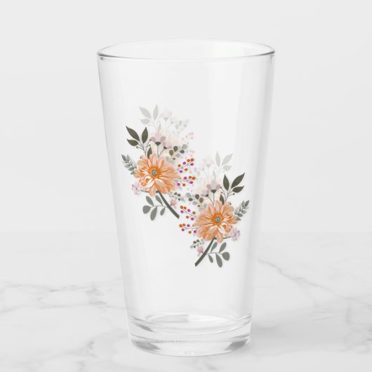 Blühendes Duett Glas (Rückseite)