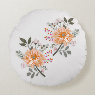 Blühendes Duett Rundes Kissen