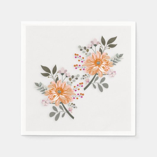 Blühendes Duett Serviette (Vorderseite)