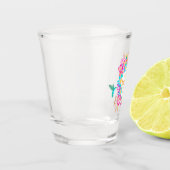 Blühendes Florales Mutti Weiß Schnapsglas (Links)