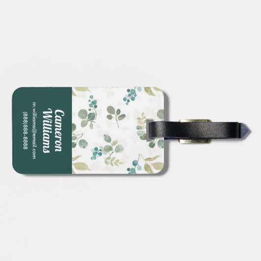 Blühendes Freuden-Muster Gepäckanhänger (Rückseite horizontal)