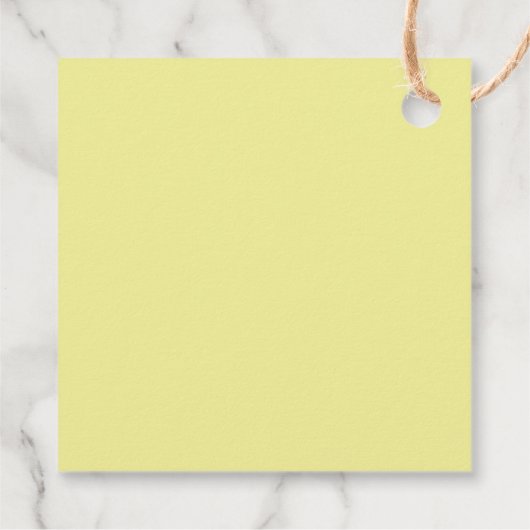 Blühendes Gelbfrühlings-Brautparty Geschenkanhänger (Rückseite)