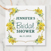 Blühendes Gelbfrühlings-Brautparty Geschenkanhänger (Vorderseite)