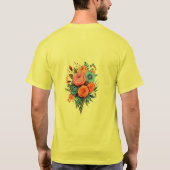 Blühendes graues T-Shirt (Rückseite)