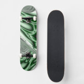 Blühendes grünes Fraktal Skateboard (Vorderseite)