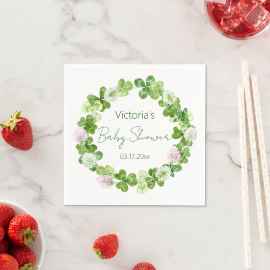 Blühendes Grünpapier Napkin Serviette (Beispiel)