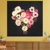 Blühendes Herz Leinwanddruck (Insitu (Wohnzimmer))