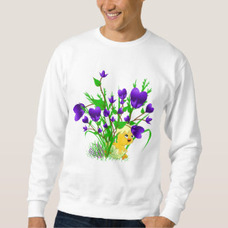 Blühendes Herz-Ostern-Küken-Shirt Sweatshirt
