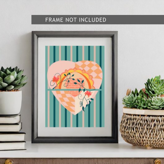 Blühendes Herz Poster