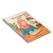 Blühendes Hijabi Notizbuch Notizblock (Rechte Seite)