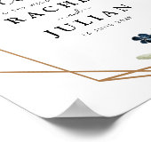 Blühendes Hochzeitszeichen Poster (Ecke)