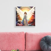 Blühendes Hoffnung-Mädchen Leinwanddruck (Insitu (Wohnzimmer))