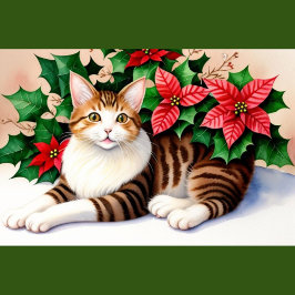 Blühendes Katzenwirbelkissen Kissen