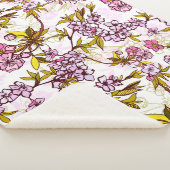 Blühendes Kirschblossom-Muster  Sherpadecke (3/4)