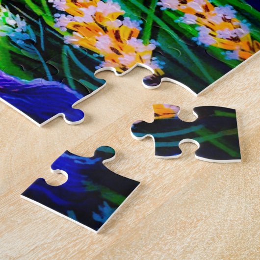 Blühendes Kolibri-Puzzlespiel Puzzle (Seite)