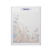 Blühendes Lila Garden_ Journal Notizblock (Rotiert)