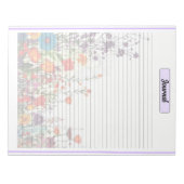Blühendes Lila Garden_ Journal Notizblock (Vorderseite)