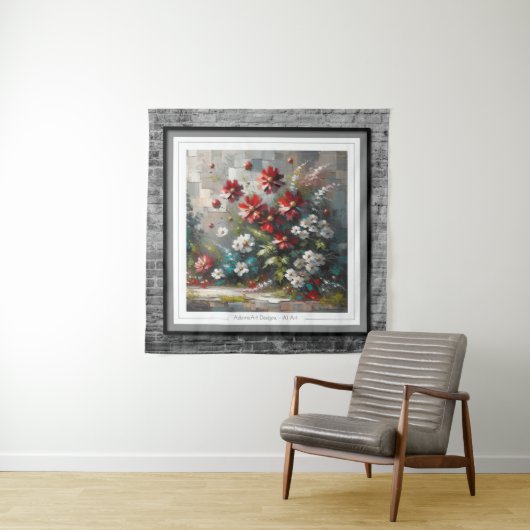 blühendes Mosaik Wandteppich (Beispiel)