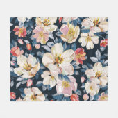 Blühendes Muster für Apfelbaum Fleecedecke (Vorderseite (Horizontal))