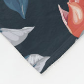 Blühendes Muster für Apfelbaum Fleecedecke (Ecke)