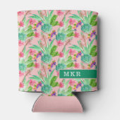 Blühendes Muster von Aquarellfarben Dosenkühler (Rückseite)