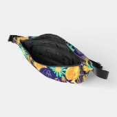 Blühendes mystisches Blumenmonogramm Navy Bauchtasche (Offen)