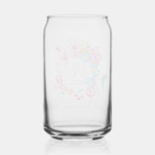 Blühendes mystisches florales Monogramm Dosenglas (Rückseite)