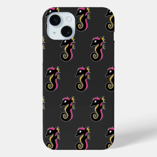 blühendes Neon-Seepferd Case-Mate iPhone Hülle (Rückseite)
