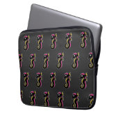 blühendes Neon-Seepferd Laptopschutzhülle (Vorderseite Links)