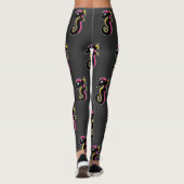 blühendes Neon-Seepferd Leggings (Rückseite)