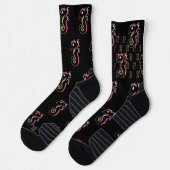 blühendes Neon-Seepferd Socken (Links)