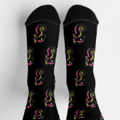 blühendes Neon-Seepferd Socken (Oben)