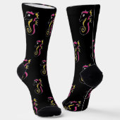 blühendes Neon-Seepferd Socken (Gewinkelt)