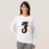 blühendes Neon-Seepferd T-Shirt (Vorne ganz)