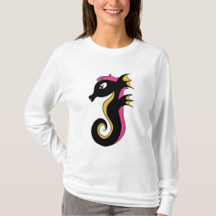 blühendes Neon-Seepferd T-Shirt