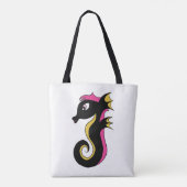 blühendes Neon-Seepferd Tasche (Rückseite)