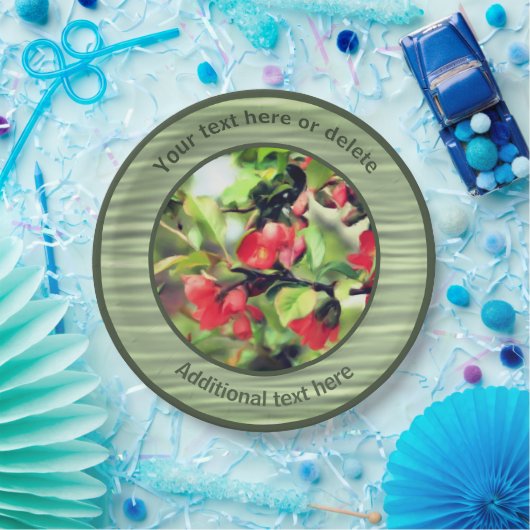 Blühendes Personalisiertes Party Pappteller (Party)