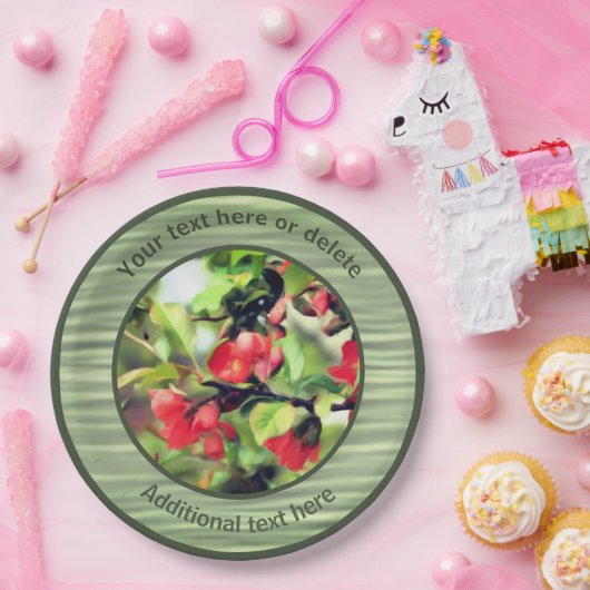 Blühendes Personalisiertes Party Pappteller (Party)