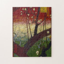 Blühendes Pflaumenbaum Puzzlespiel Puzzle