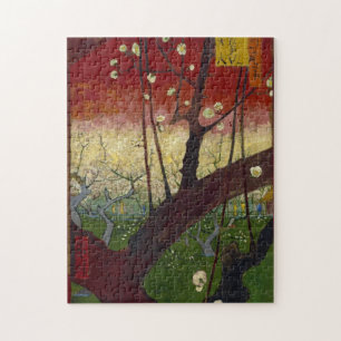 Blühendes Pflaumenbaum Puzzlespiel Puzzle