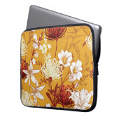 Blühendes Retro: unvollendete Kunst der Blumenschl Laptopschutzhülle (Vorderseite Links)
