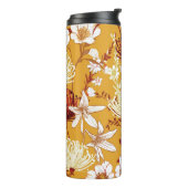 Blühendes Retro: unvollendete Kunst der Blumenschl Thermosbecher (Nach links gedreht)